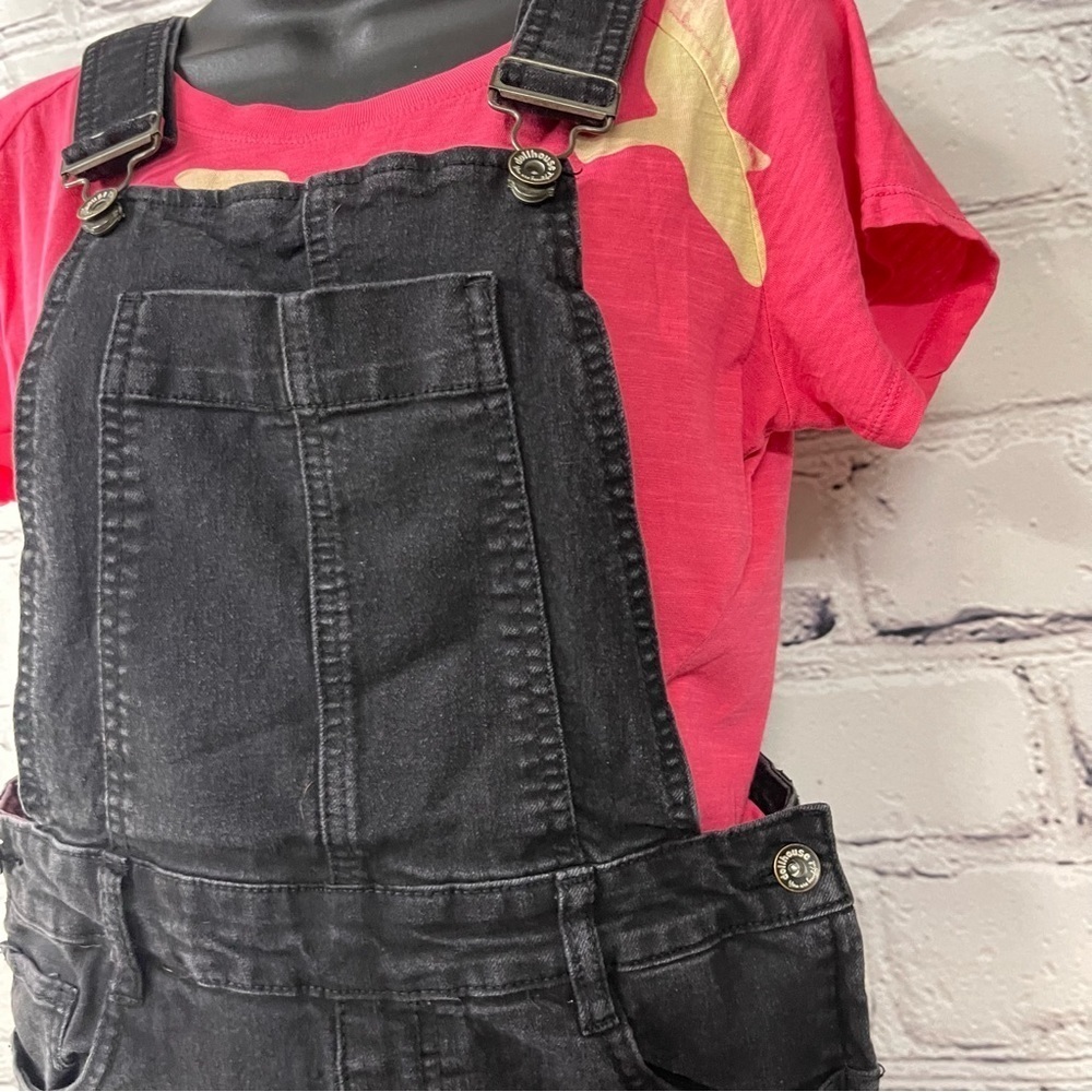 Dollhouse Black Denim Overalls - Picture 3 of 9